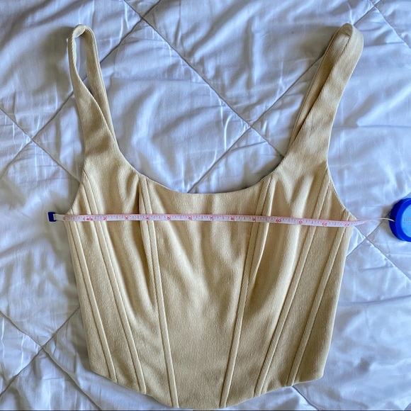 NWT Salty Boutique Bone IvoryCream Crop Corset Top - Picture 5 of 6